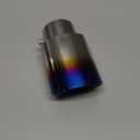 1.5"-2.5" Inlet Adjustable Exhaust Tip, 4" Outlet 9" Overall Length, Blue Burnt Stainless Steel Tail Pipe, Bolt-On (fit for 1.5"/ 1.75"/ 2.0"/ 2.25"/ 2.5" OD Tailpipe)