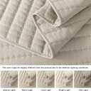 ROARINGWILD Neutral Beige Oversized California Cal King Size Quilt Bedding Sets with 2 Pillow Shams, Lightweight Bedspread Coverlet, Quilted Blanket Thin Comforter Bed Cover, 3 Pieces, 118x106 inches (Wheat)