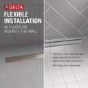 Delta Faucet 24-Inch Linear Shower Drain Wall Edge in Champagne Bronze