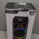 Bluetooth Speaker, 160W Peak Powerful Loud Stereo Sound Deep Bass Wireless Boombox Portable Large Party Speakers with Subwoofer TWS Pairing Dynamic LED Light for Outdoor Camping Backyard Events (Black)