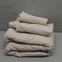 Bedsure Cotton Duvet Cover King - 100% Cotton Waffle Weave Linen Color Duvet Cover, GentleSoft™ and Breathable King Bedding Set for All Season, 3 Pieces, 104"x90