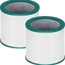 TP01 Filter Replacement for Dyson Tower Purifier Pure Cool Link TP01, TP02, TP03, AM11, BP01, Funmit 360 Combi and Activated Carbon Filter, Compared to Part 968126-03, 2 Pack