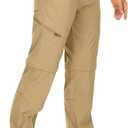 Women's Hiking Pants Convertible Zip Off Lightweight Quick Dry Outdoor Travel Camping Safari fising Pants (18, Khaki)