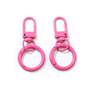 10pcs Snap Lobster Claw Clasp with Spring Buckle Ring Key Keychain Swivel Lanyard Clip Hooks DIY Jewelry Making Accessories for Bag Toy (yellow-10pcs)