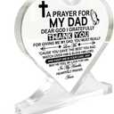 Prayer for My Dad Acrylic Heart Sign, Fathers Day Gifts, Bonus Dad Gift, Father-in-Law Gifts, Prayer Gifts, Birthday Gifts for Dad, Acrylic Heart Decor Sign, Acrylic Heart Gifts, Best Dad Ever Gifts