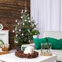 YAANUNULU Christmas JOY Pinecone Pattern Indoor Decorations for Home Office Desk Livingroom Fireplace, Merry Christmas Acrylic Heart Shaped Gifts for Women Wife Friends, Winter Holiday Home Decor