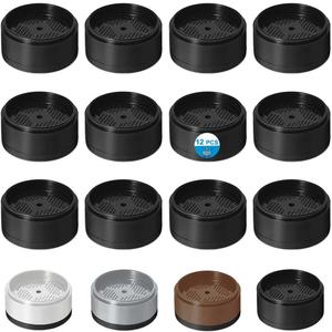 Bed Risers 1 inch, 2 inch, 3 inch, 4 inch Heavy Duty, Adjustable Furniture Riser for Table Desk Couch Sofa Chair Refrigerator Washing Machine, Stackable Bed Raisers Blocks (Black 12 Pack, 1 inch)