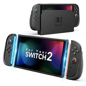 JSAUX Split Protective Case for Nintendo Switch 2, Dockable Design, Non Slip Ergonomic Grip, Includes Adjustable Stand, Drop Protection for Daily Use  PC0123A