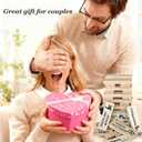 DMJRZTF Lust Tower,48 Pcs Couple Game Blocks, Wooden Valentine Tumbling Tower Stacking Blocks, Fun Date Night Activities,Adults Date Night Anniversary Party Game - 1 Set