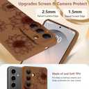 OOK Floral Case for Samsung Galaxy S26 Plus, Cute Sunflower Blooms, Brown | Soft TPU, Shockproof Protective Flower Phone Cover for Women & Girls