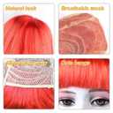 PLULON 7 Pieces Party Wigs and 7 Pieces Sunglass Set, Neon Short Bob Wig Sunglass Pack Costume Colorful Cosplay Wig Daily Party Hairpieces for Bachelorette Neon Party Favors, Halloween and Decorations