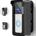 Anti-Theft Video Doorbell Angle Mount, 50 to 130 Degree Adjustable Ring Camera Holder Doorbell Door Mount for Apartment, Compatible with Ring/Blink Video Doorbell 4 3 Plus 2 1 Pro 2 (Black)