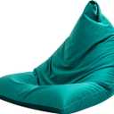 Nobildonna 4ft Bean Bag Chair Cover (No Filler) for Adults, 400L Extra Large Premium Velvet Beanbag Chair Cover, Washable Beanbag Without Filling Ultra Soft Triangular Lazy Sofa Cover (Dark Green)