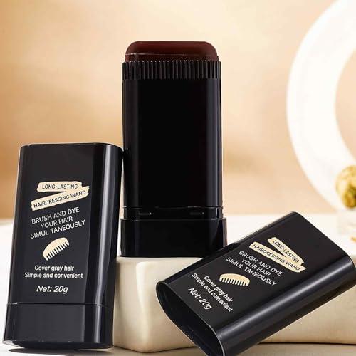 Waterproof Hair Dye Comb For Women: Portable Root Touch Up Hair Color Stick, Sweat-Proof Instant 2-In-1 Coverage Pen, Gifts For Men & Women (Dark Brown)