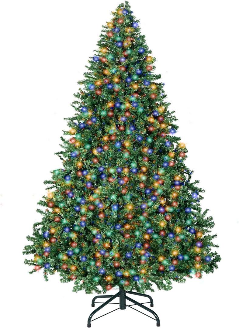 5FT Prelit Christmas Artificial Tree with Led Lights, Lighted Xmas Tree