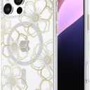 Case-Mate iPhone 16 Pro Max Case [Compatible with MagSafe] - Sparkly Floral Phone Case with 12ft Drop Protection - Premium Magnetic Cover for iPhone 16 Pro Max - Floral Gems
