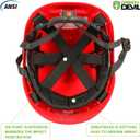 GREEN DEVIL Safety Helmet Hard Hat Adjustable Lightweight Vented ABS Work Helmet 6-Point Suspension ANSI Z89.1 Approved Ideal for Industrial & Construction