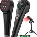 Handheld Red Light Therapy Device with Stand, Near Infrared Light Therapy Device with Pulse Mode, Cold Laser Therapy Device for Joints and Muscle Pain (4 * 808nm + 14 * 650nm）