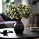 Ttranewsoo Green Hydrangea Artificial Flowers,Fake Fall Flowers Silk Hydrangea with Stems,Fall Faux DIY Floral for Table Vase,Hydrangeas Bouquet Indoor and Outdoor Decoration 24" Green 8pcs No Vase