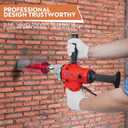 Diamond Core Drill Machine, Handheld Dry and Wet Core Drill Rig, 1-1/4"Threaded Shaft, Equipped with Wet Drill Bits 1.25", 2.5", 3.25",4"and Water Pump Set, for Concrete Bricks and Stones