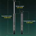 SX140P15 14 inch 15Lbs Gas Strut, 67N Gas Shocks Lift Support for Leer Camper Shell Pickup Truck Cap Canopy Topper Rear Window Tool Box Lid, Set of 2