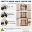Cumbor 30-43" Baby Gate for Doorways, Auto-Close Walk-Thru Dog Gate, Black