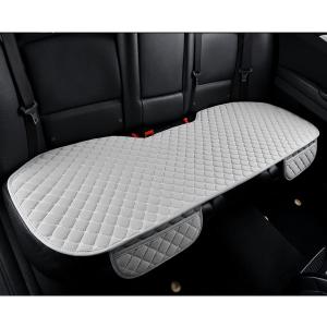 Car Seat Covers Gray Universal Car Seat Cushion, Rear Bench Seat Protective Mat pad for Car Truck SUV and Baby Skin-Friendly (Gray-Rear)