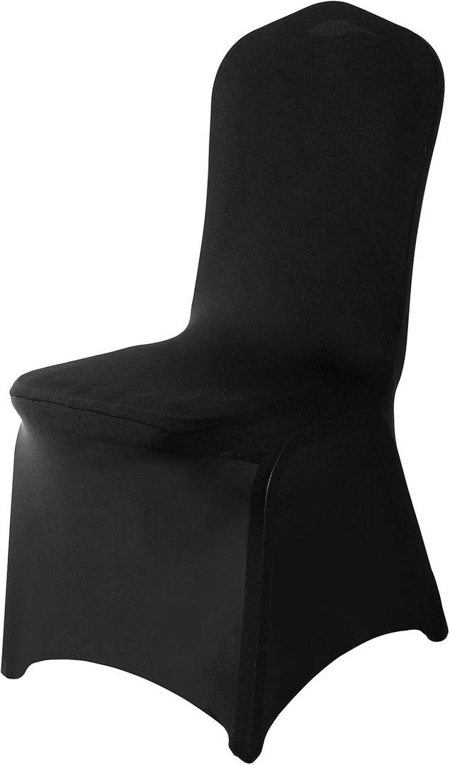 7 Pack Black Spandex Chair Covers for High Back Chairs in Stretch Washable Fabric for Wedding, Party,Holidays,Celebration and Other Special Events