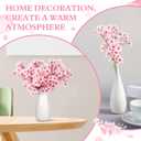 Tigeen 36 Pcs Artificial Cherry Blossom Flower Silk Cherry Blossom Branches 15.7 Inch Fake Floral Branches Bundles Faux Flower Stems for Vase Home Wedding Table Centerpiece (Pink)