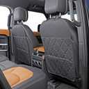 Seat Back Protector + Large Capacity Pocket Storage Organizer,Preventing The Impact of Children Stepping on The Seat Backrest (Style B-Black)