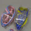 Swim Goggles for Kids 3-15 with Earplugs Large Frame Anti-Fog/UV Swimming Goggles for Boys Girls Toddler 2PCS (Pink Blue &Blue Yellow)