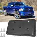 Front License Plate Frame for 2013-2018 Ram 1500 & 2019-2024 Ram 1500 Classic (DS) Front Bumper License Plate Holder Mounting Bracket (for Plastic Bumper ONLY/ 2Piece Type Bumper) Replace # 68141642AA