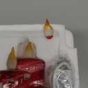 Christmas Candle Night Light Plug into Wall Glitter Water Nightlight with USB/Outlet Options, Christmas Decorative Nightlight for Bedroom Kitchen Nursery Hallway Holiday Decorations Gifts (Red Candle) (1 Pack)