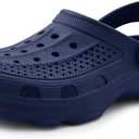 Beslip Comfortable Garden Clogs for Women and Men with Medium Arch Support (5.5-6 Women/4-4.5 Men, Navy Blue)