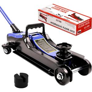 Floor Jacks,2.5 Ton (5500 lbs) Low Profile Hydraulic Floor Jack, Steel Racing Car Jack, Lift Jack Range 3.35"-15.68", for Car, Truck, SUV, Vehicle Repair & Tire Change (Blue)