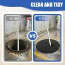 18 Inch Metal Sump Pump Cover, Heavy-Duty 1.5mm Thick Steel Sump Pump Lid for Sump Basin Cover, Septic Tank & Outdoor Water Well, Black