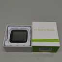 CO2 Monitor Carbon Dioxide Detector, 5-in-1 Indoor Air Quality Monitor, Portable CO2 Tester with Alarm, Tester for Carbon Dioxide, Temperature & Humidity, CO2 Sensor for Grow Tents, Bedroom, Home (White)