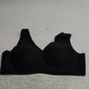 OEAK Women Soft Comfortable Bra No Underwire Jelly Bras Seamless Full Coverage Supportive Bralette Everyday Sports Tshirt Bra (3X-Large, Black)