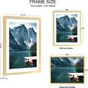 22x28 Frame Set of 2, Gold Wood Style for 18x24 Mat