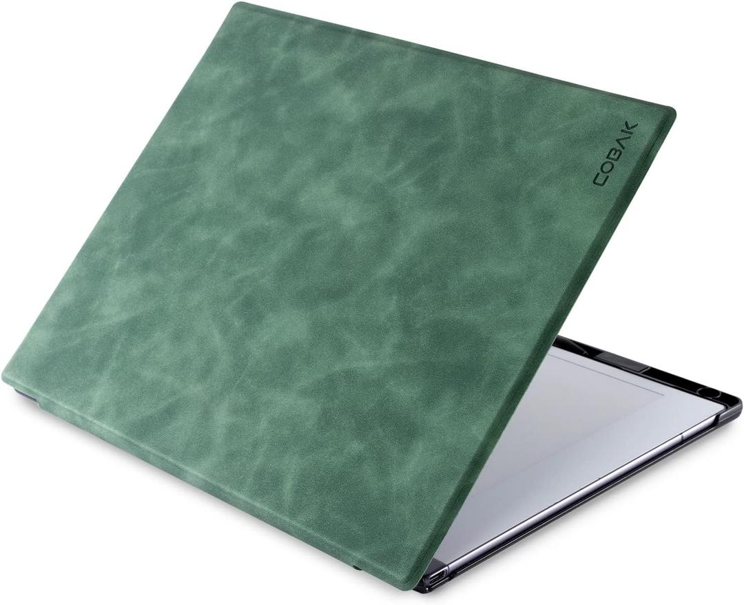 CoBak Case for Remarkable 2 Tablet - Lightweight and Hard Back Shell Protective Book Folio Cover with Built-in Pen Holder - Only for 10.3" 2020 Released (Emerald Green)
