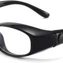 Dollger Safety Glasses Anti Fog Blue Light Blocking Glasses UV400 Protection Eyeglasses Anti Pollen Saftey Goggles (Black)