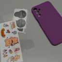 YENAPOON for Samsung Galaxy A15 5G Case, Silicone Phone Case with 1 Screen Protector, Soft Anti-Scratch Microfiber Lining, Full Body Shockproof Slim Cover, Purple