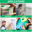 Green Masking Tape,Painters Tape,Green Painters Tape for Automotive Painting,DIY Paper Arts & Crafts, Spraying Drywall Paint, No Residue & Easy to Clean Up,12pcs 0.7in X 54 Yd Painter's Tape