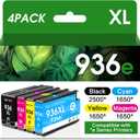 936XL 936 Ink Cartridges Compatible for HP 936 936XL Ink Cartridges Work for OfficeJet 9125e 9135e 9120e 9110 9120b 9120 9110b 9130e 9110e 9130b (4Pack)