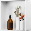 White Shower Niche, Stainless Steel Wall Niche 12"X12", No Tile Needed Recessed Inserted Niche Shower for Bathroom, Living Room, Kitchen for Storage