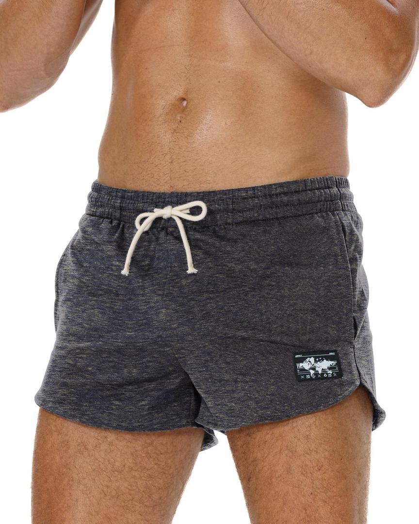 AIMPACT Men's Athletic Shorts Bodybuilding Workout Cotton Gym Shorts with Pockets (Gray, XL)