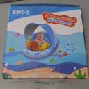 EZIGO Baby Pool Float with Canopy UPF50+ Sun Protection, Inflatable Kids Pool Floats with Ocean Animal Toys for Baby 6-36 Months, Infant Swimming Float with Adjustable Safety Seat for Boys Girls (blue)