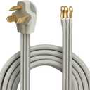 RVMATE 3 Prong SRDT Dryer Cord 10 Feet, 30 Amp Appliance Power Cord (NEMA 10-30P to 3-Wire), 3 Wires with O Ring Terminal Connectors, 100% Copper Wire Dryer Extension Cord. (10 FT)