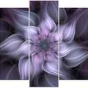 TutuBeer 5 Panel Bauhinia Chinese Redbud Purple Flower Plant Botany Picture Flower Artwork Oil Painting on Canvas Stretched and Framed Giclee Print Home Decoration Living Room Bedroom Wall Art Hanging, Size: 10x16inchx2, 8x20inchx2, 8x24inchx1