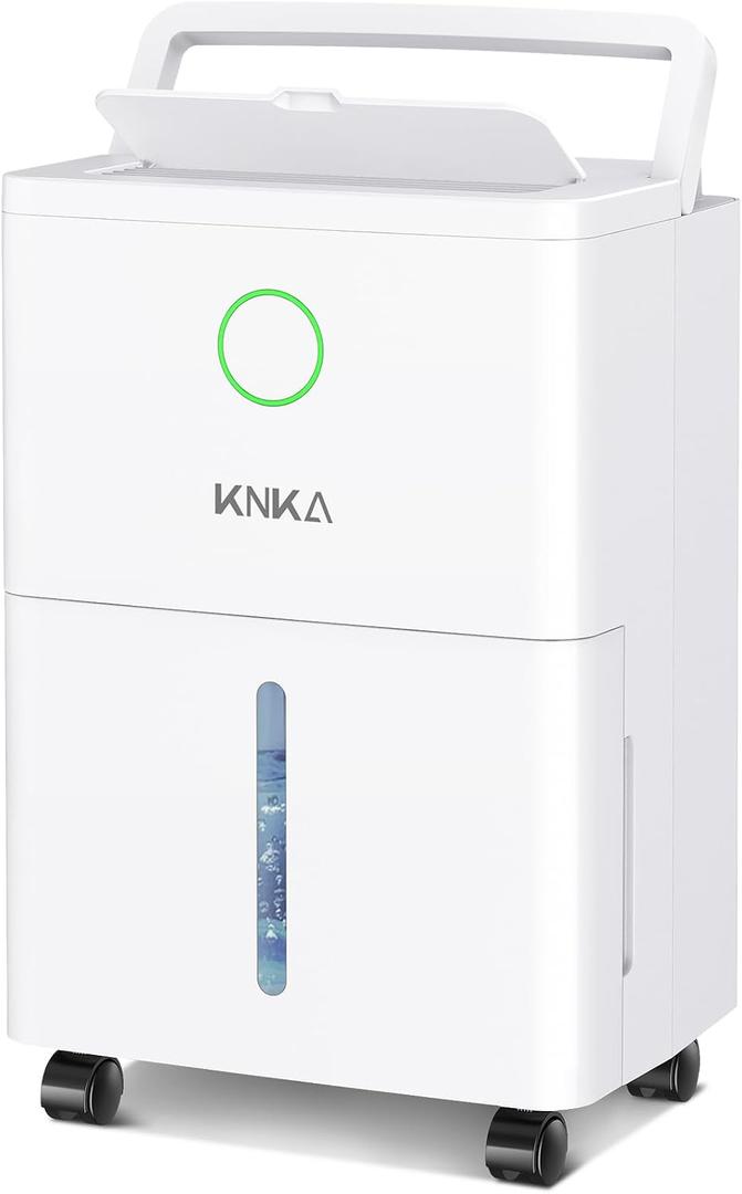 KNKA 1600 Ft² Max 21 Pints Dehumidifier for Basement with Drain Hose, White